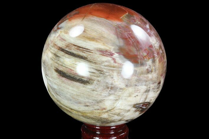 Colorful Petrified Wood Sphere - Madagascar #92400